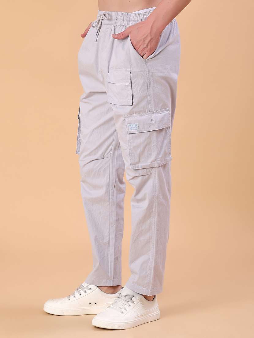 men solid mid rise regular fit cargo - 21916892 -  Standard Image - 2
