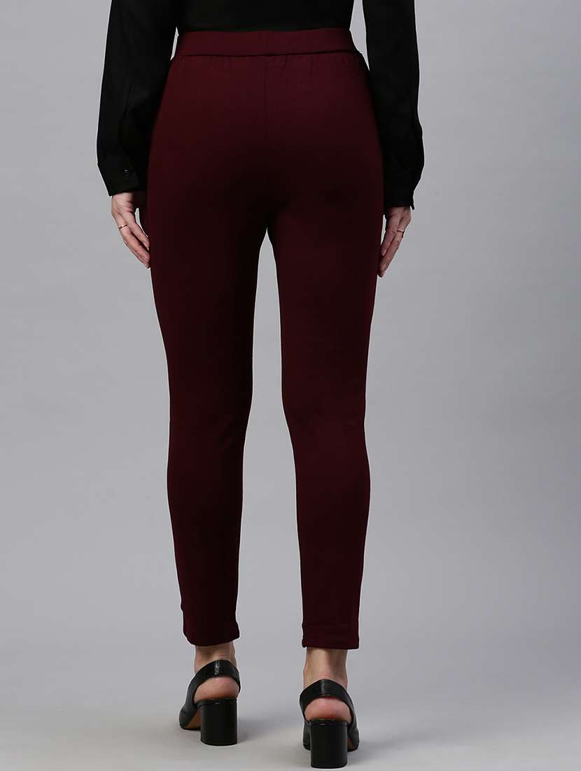 women solid high rise ankle length jegging - 21916958 -  Standard Image - 2