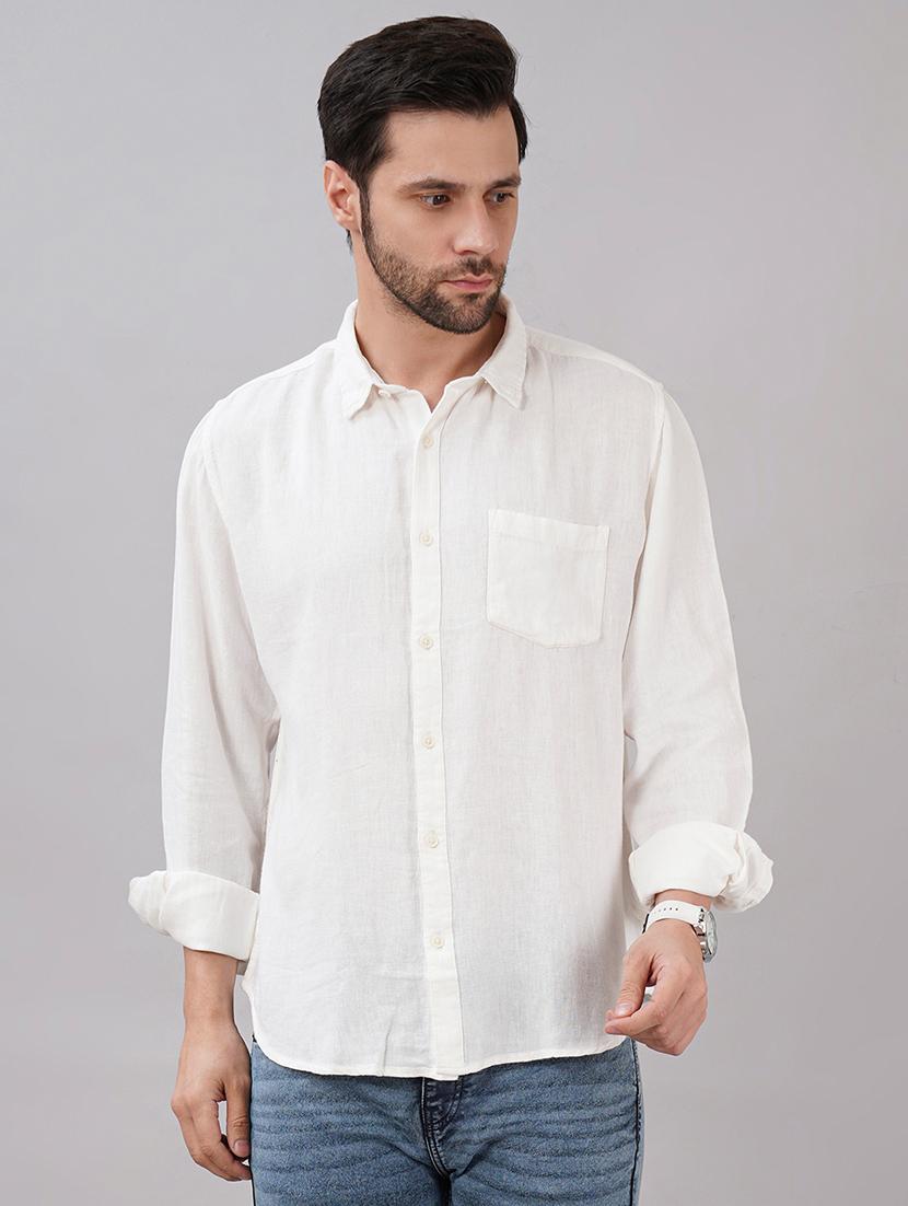 men solid long sleeve regular fit casual shirt - 21917034 -  Zoom Image - 0