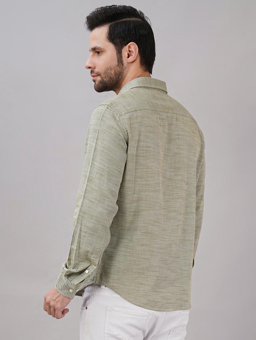 men solid long sleeve regular fit casual shirt - 21917036 - Standard Image - 2