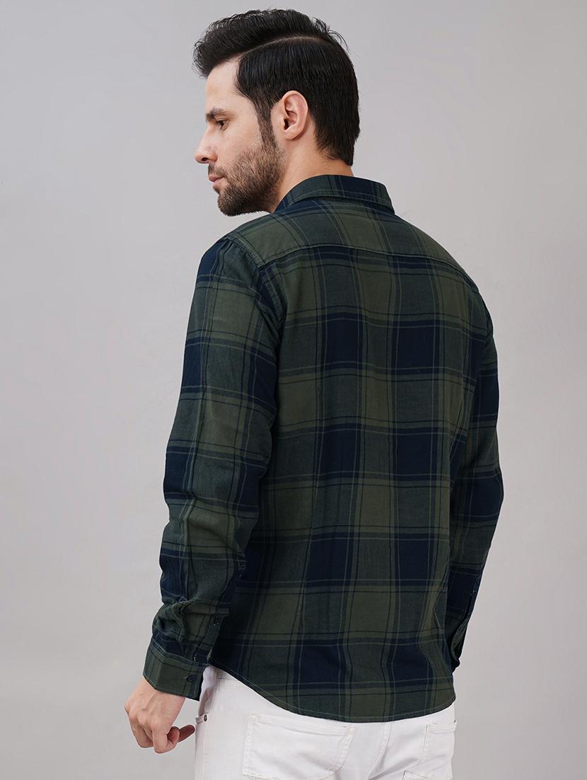 men checkered long sleeve regular fit casual shirt - 21917038 - Standard Image - 2
