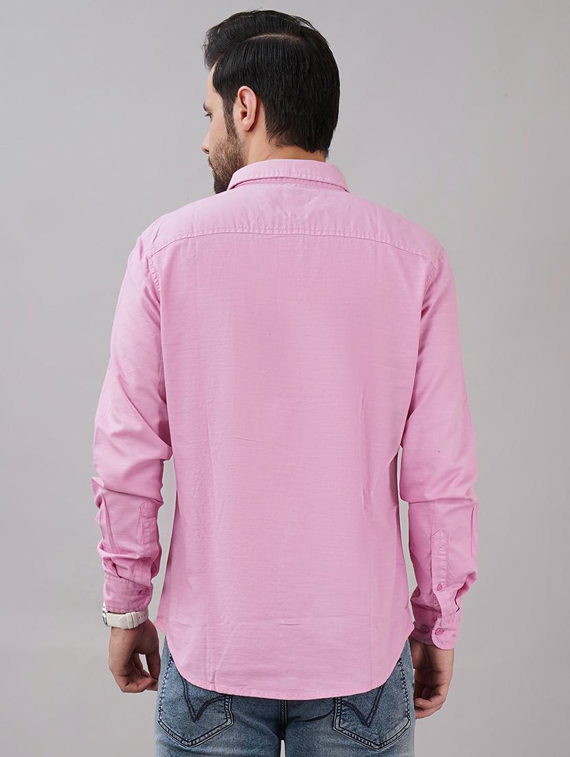 men solid long sleeve regular fit casual shirt - 21917040 - Standard Image - 2