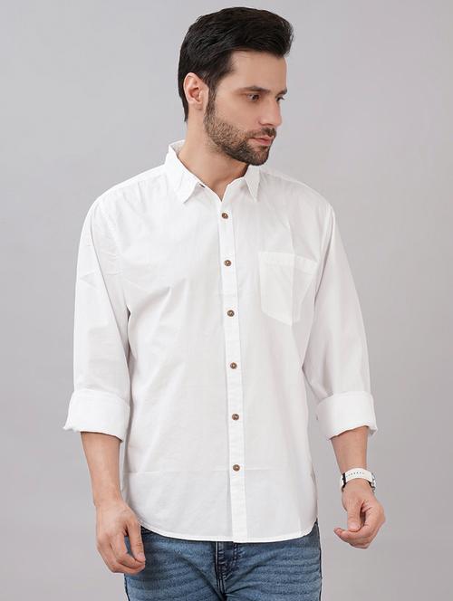 men solid long sleeve regular fit casual shirt - 21917043 -  Standard Image - 0