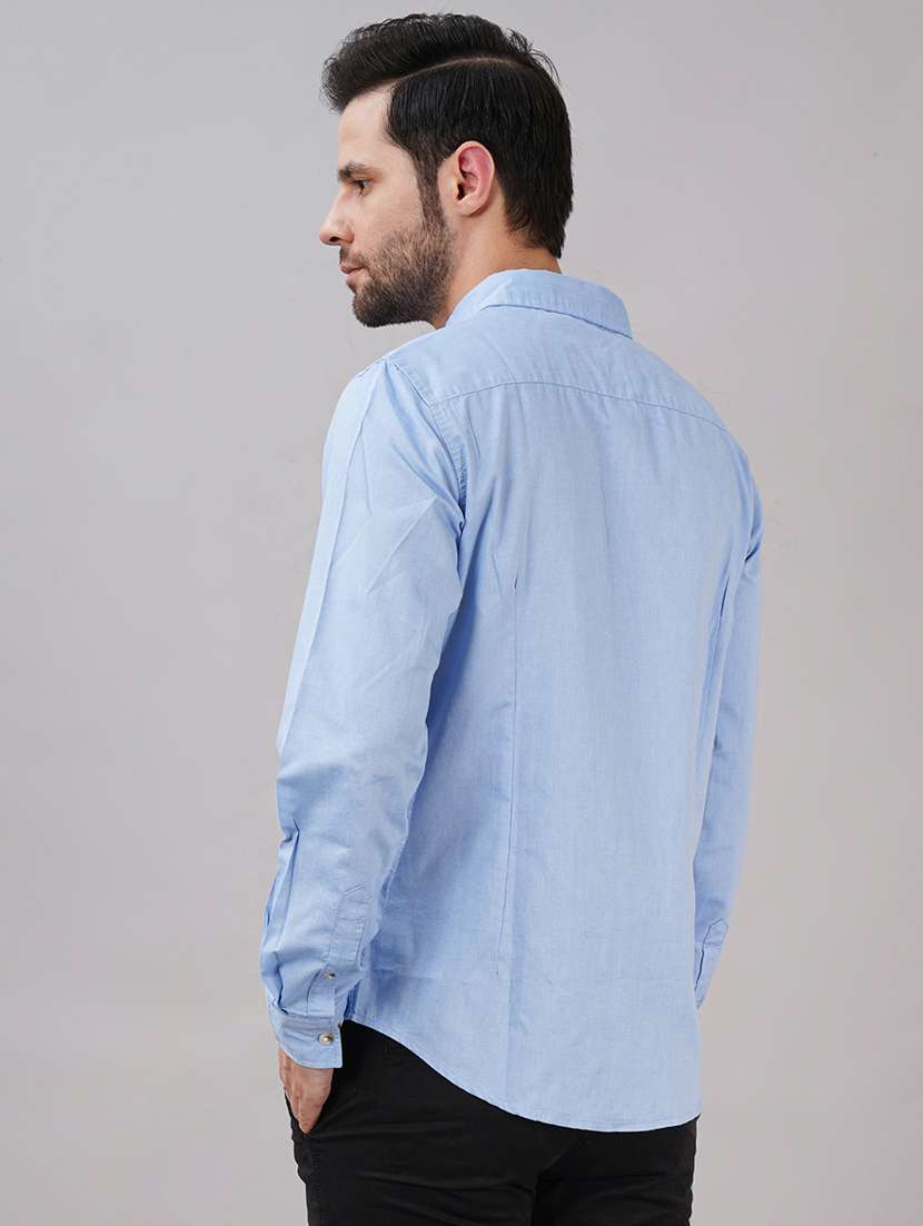 men solid long sleeve regular fit casual shirt - 21917046 -  Standard Image - 2