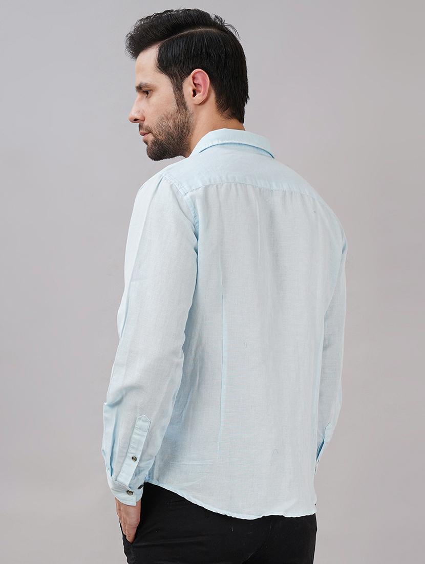 men solid long sleeve regular fit casual shirt - 21917047 - Standard Image - 2