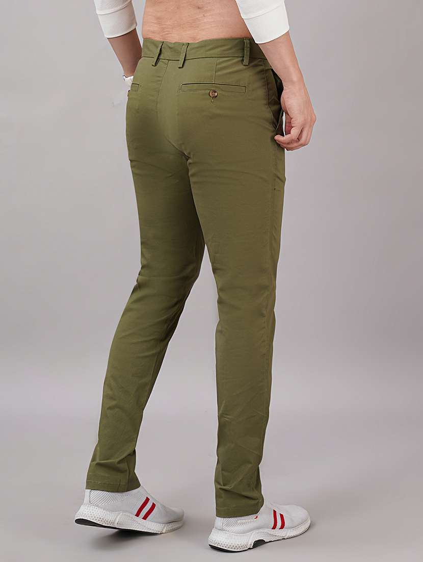 men solid mid rise slim fit chinos  - 21917054 -  Standard Image - 2