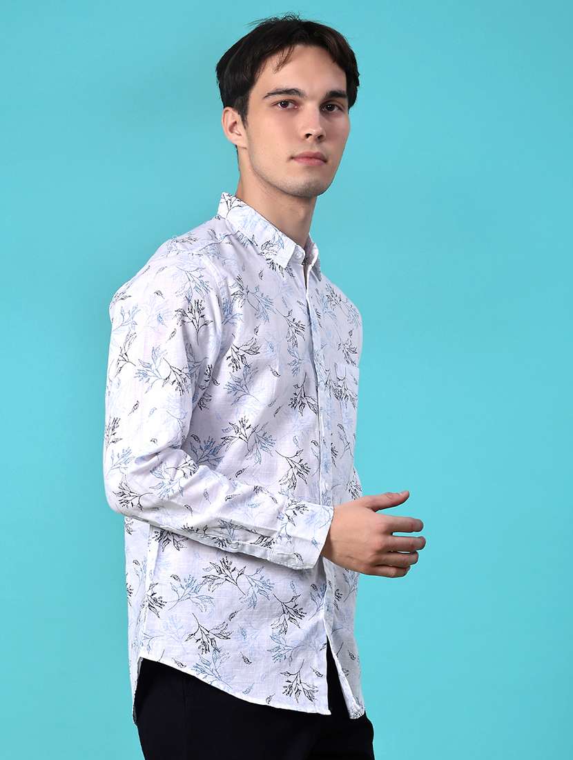 men printed long sleeve regular fit casual shirt - 21917611 -  Standard Image - 2
