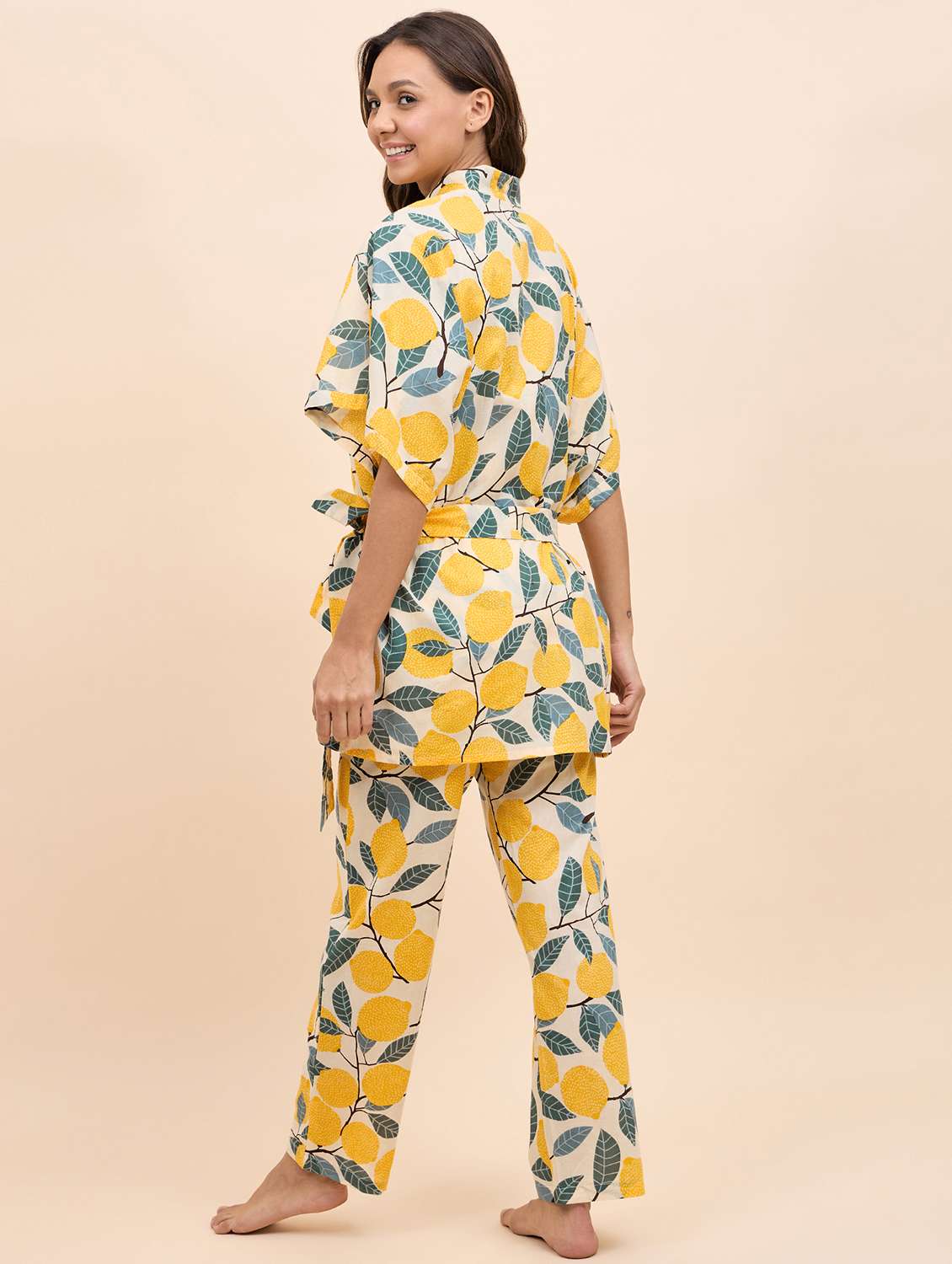 women printed nightwear pyjama set  - 21917774 -  Standard Image - 2