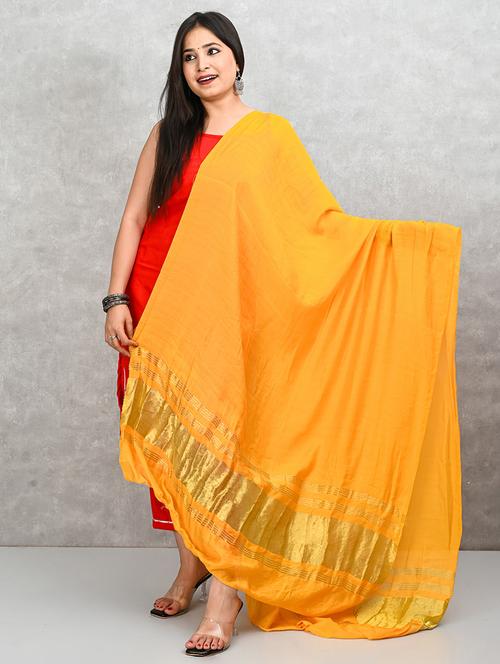 women yellow solid dupatta - 21917841 - Standard Image - 0