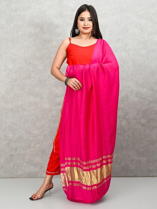 women pink solid dupatta - 21917842 - Standard Image - 0