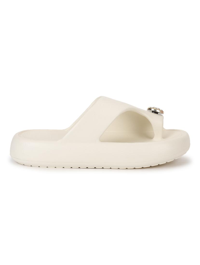 women solid one toe flip flop - 21917855 - Standard Image - 2