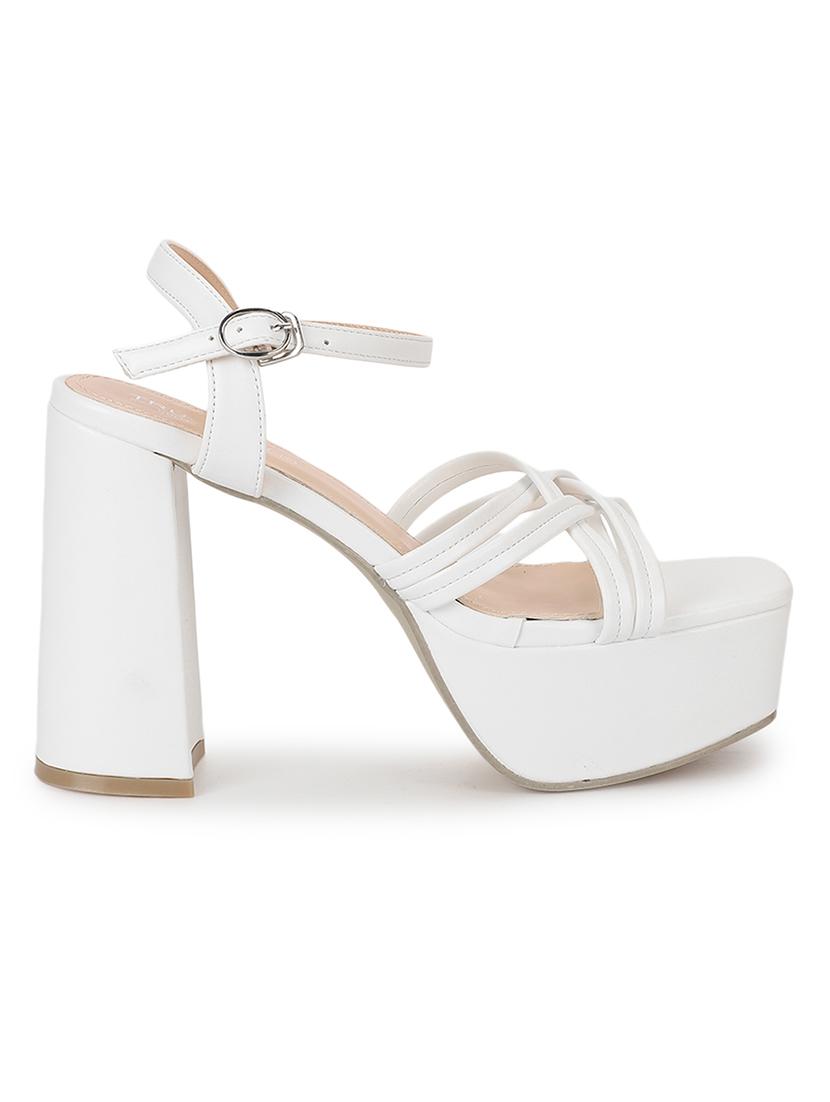 women white ankle strap sandal - 21917860 - Standard Image - 2