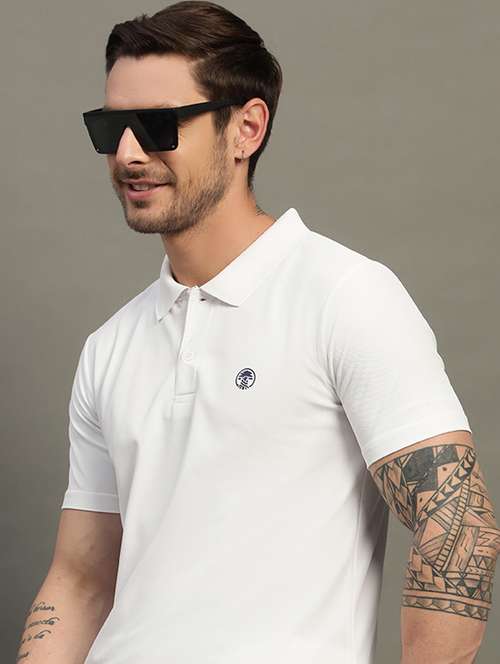 men solid short sleeve regular fit polo t-shirt - 21918368 -  Standard Image - 0