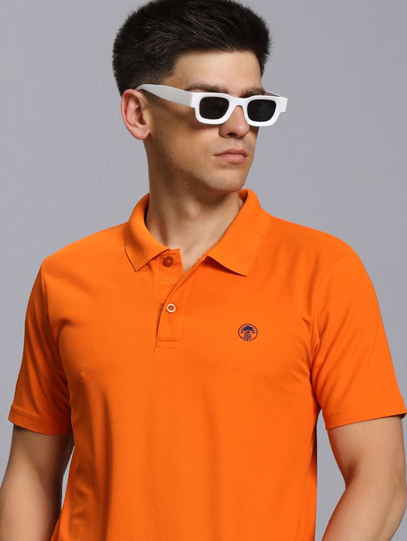 men solid short sleeves polo t-shirt - 21918378 - Zoom Image - 0