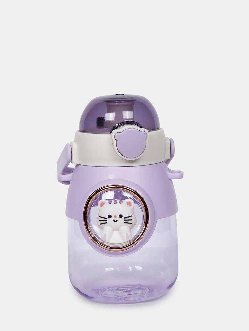 cartoon plastic bottle with straw purple - 21918464 -  Standard Image - 2