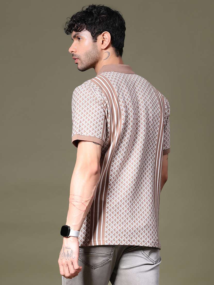 men printed short sleeve regular fit polo t-shirt - 21918576 -  Standard Image - 2