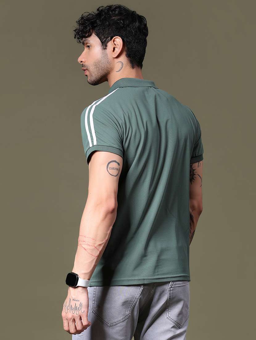 men solid short sleeve slim fit polo t-shirt - 21918578 -  Standard Image - 2
