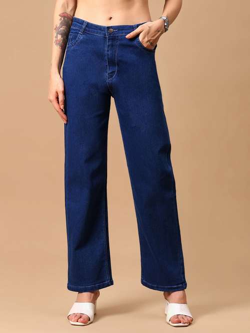 women solid mid rise straight fit jean - 21918581 -  Standard Image - 0