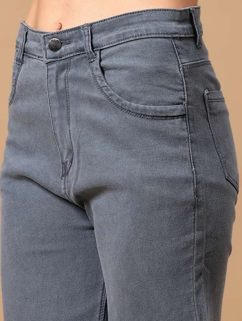 women solid mid rise straight fit jean - 21918584 -  Standard Image - 2