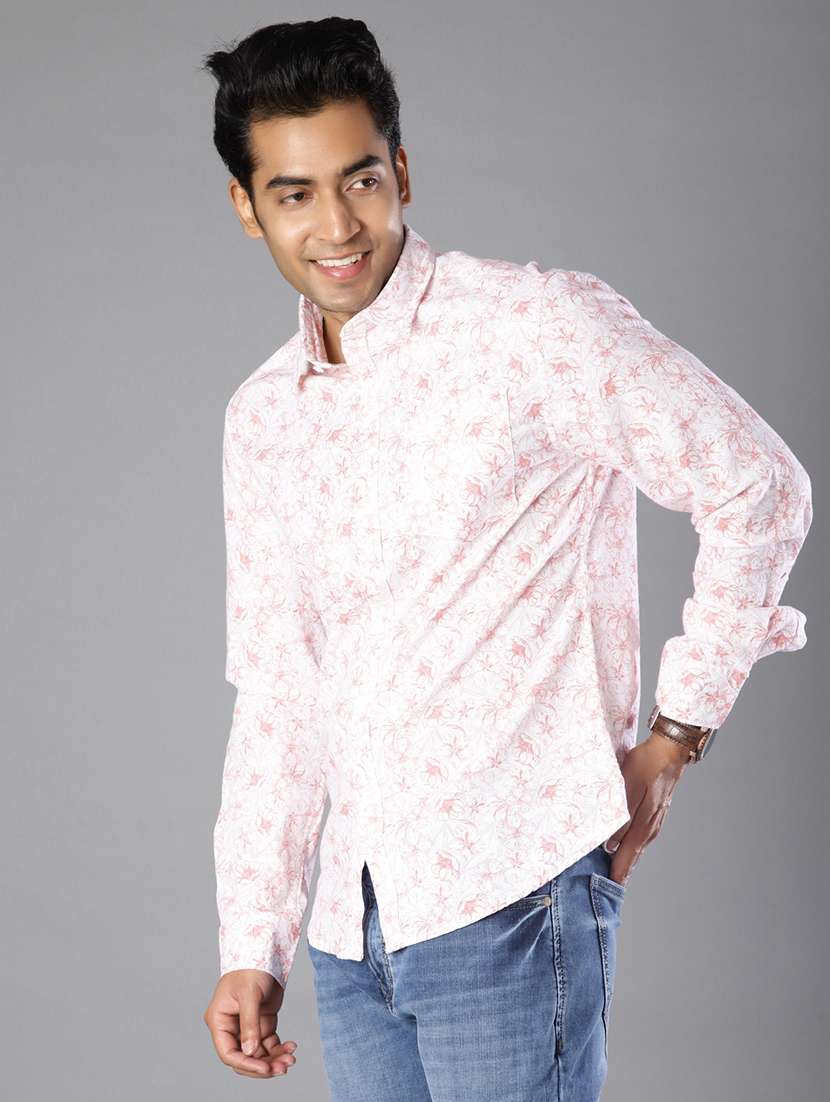 men printed collared long sleeve shirt - 21918628 -  Standard Image - 2