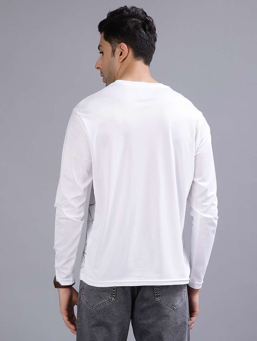 men printed long sleeve slim fit t-shirt - 21918633 - Standard Image - 2