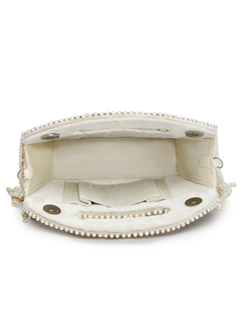 cream velvet regular clutch - 21918651 - Standard Image - 2