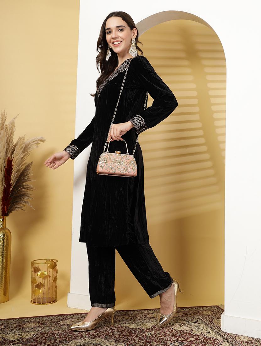 women embellished clutch with detachable sling chain - 21918652 - Standard Image - 7
