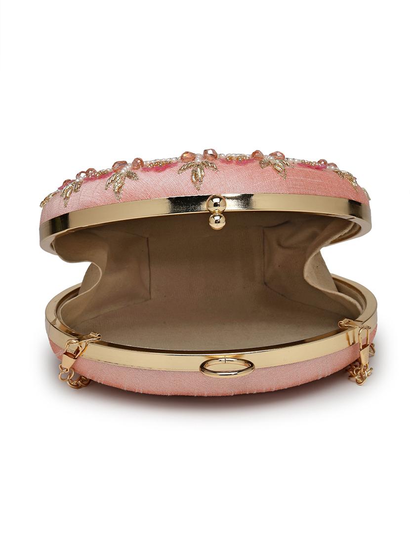 women embellished clutch with detachable sling chain - 21918671 - Standard Image - 2