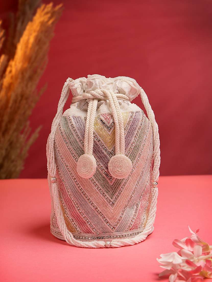 women embellished potli bag
