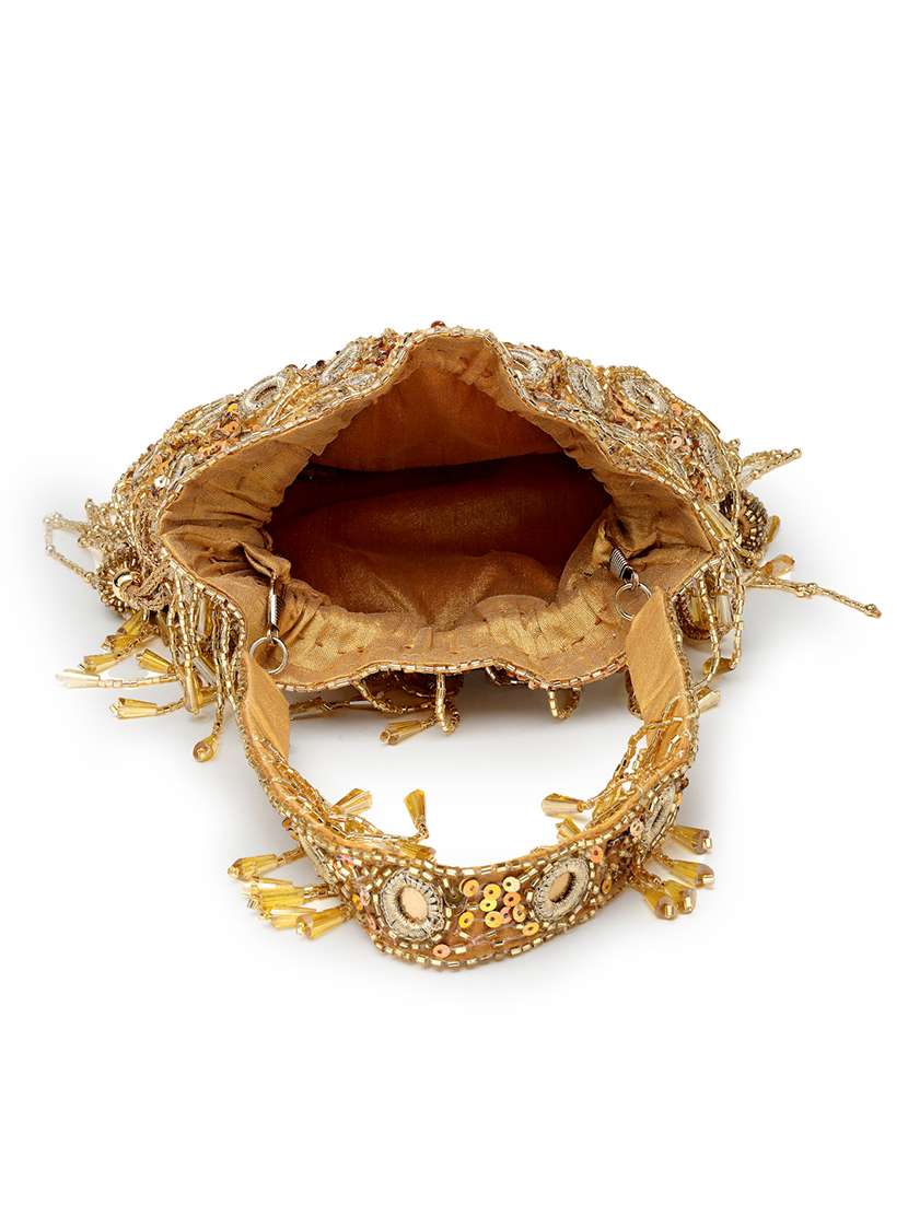 women mirror work & embellished potli bag - 21918688 - Standard Image - 2