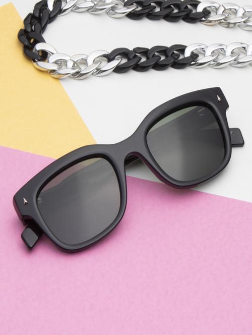 ted smith unisex black premium italian acetate sunglasses with polarized lenses. - 21918733 - Standard Image - 0