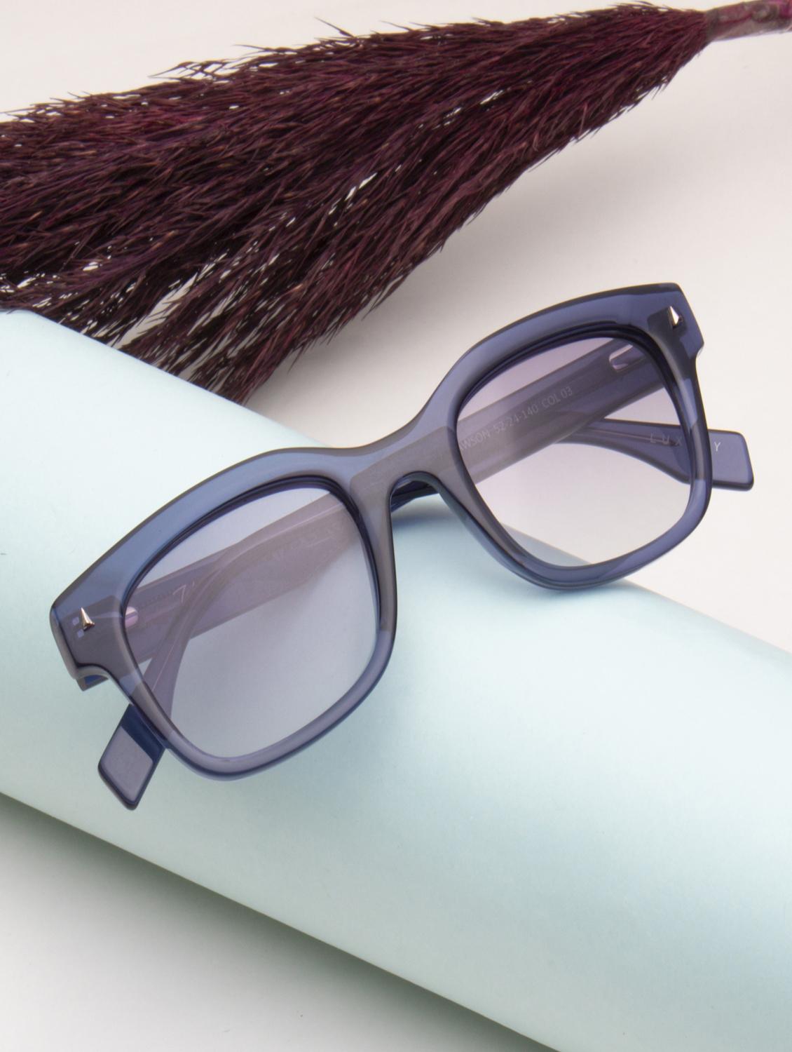 ted smith unisex black premium italian acetate sunglasses with polarized lenses. - 21918734 - Zoom Image - 0