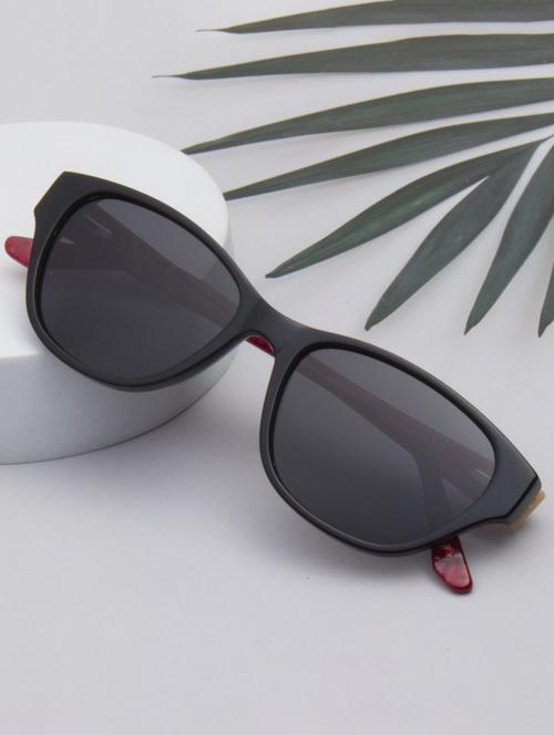 ted smith women black premium italian acetate sunglasses with polarized lenses. - 21918762 -  Standard Image - 0