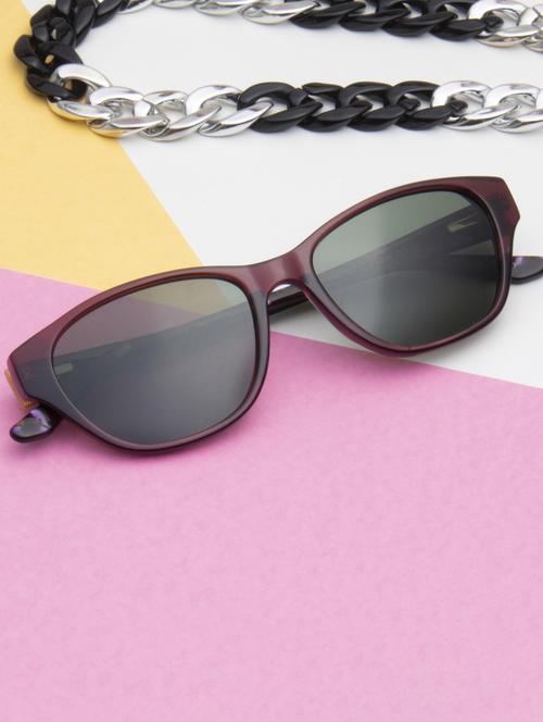 ted smith women black premium italian acetate sunglasses with polarized lenses. - 21918764 - Standard Image - 0