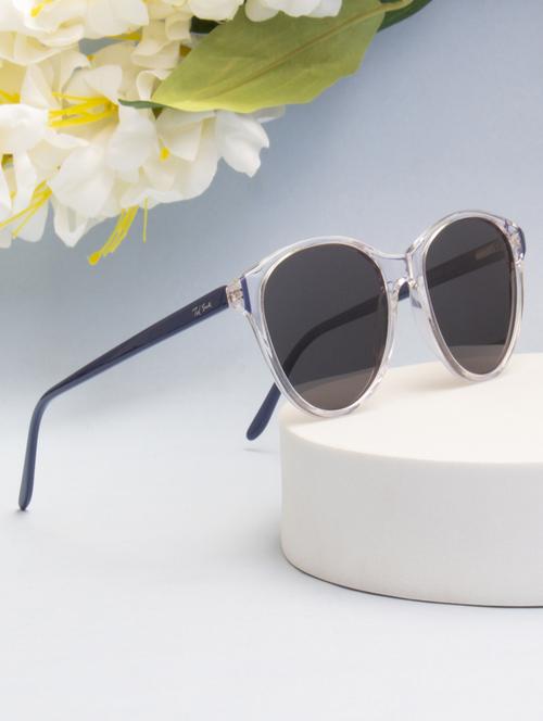 ted smith women brown premium italian acetate sunglasses with polarized lenses. - 21918769 - Standard Image - 0