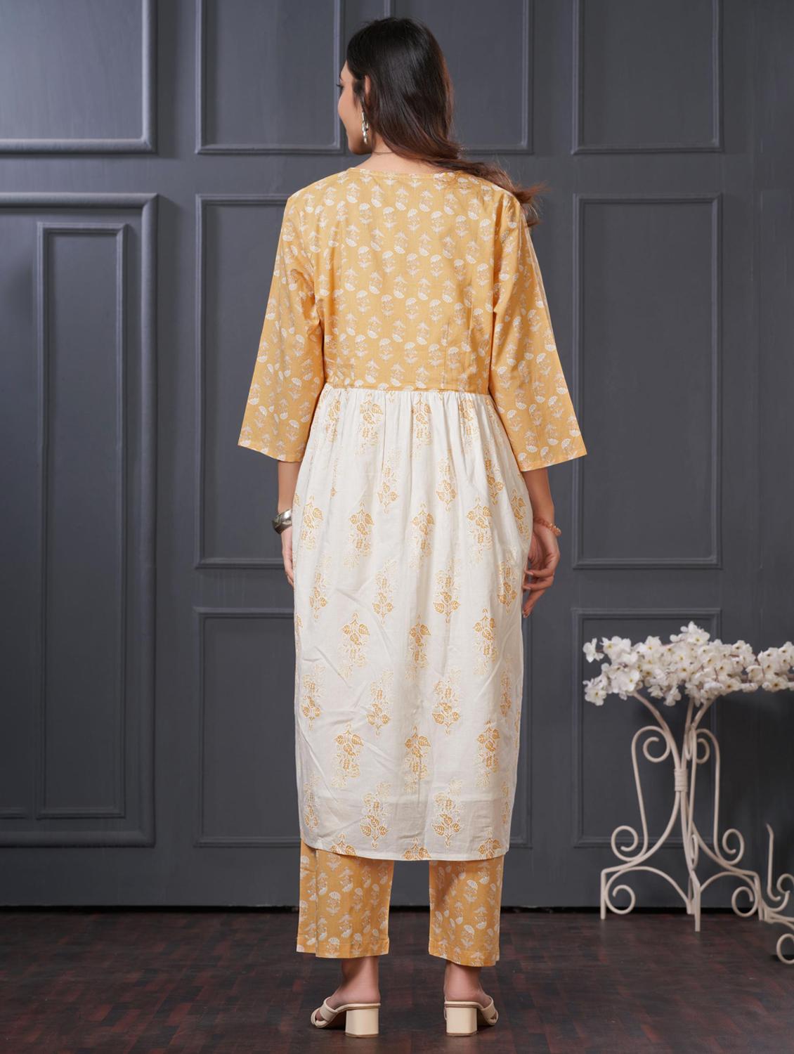 women three quarter sleeve kurta pant with dupatta set - 21918860 - Standard Image - 2