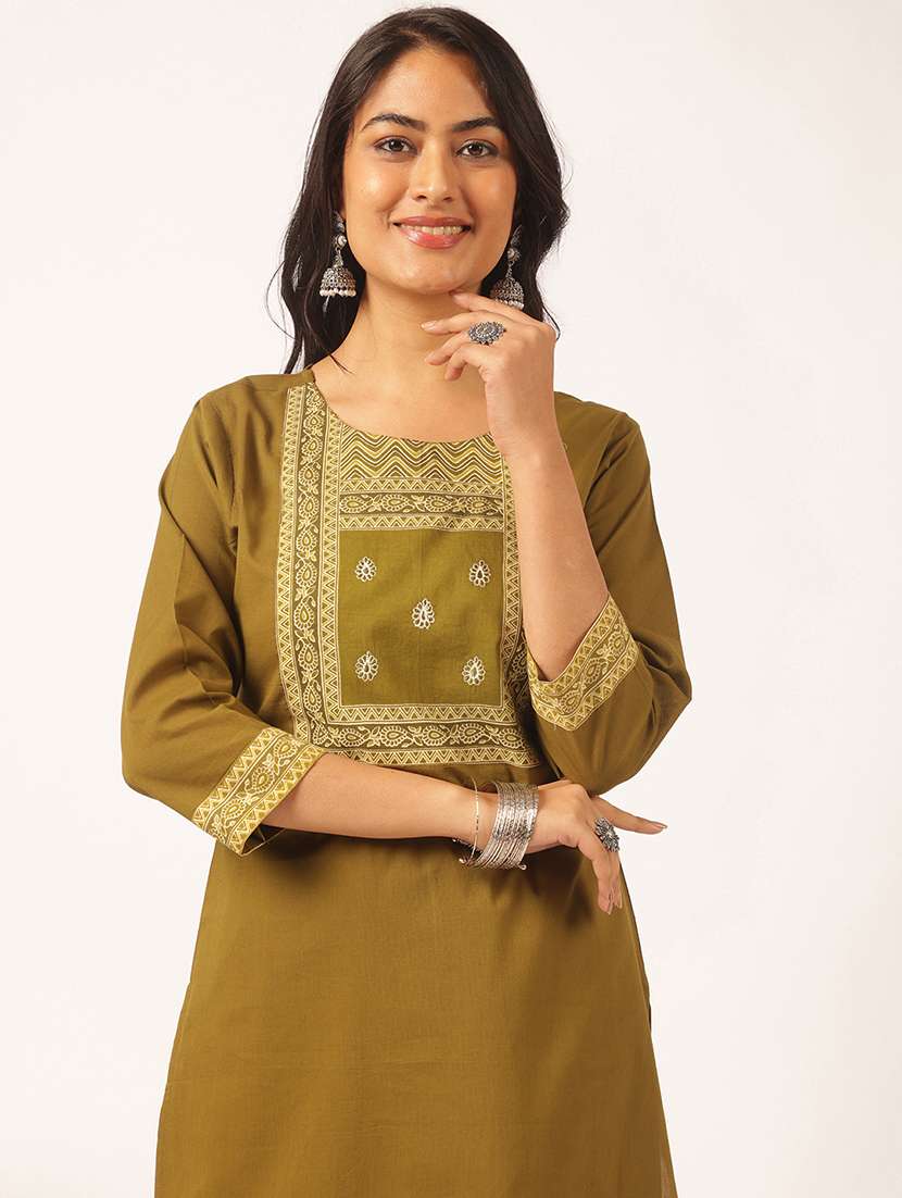 women printed kurta and palazzo with dupatta  - 21918877 -  Standard Image - 2