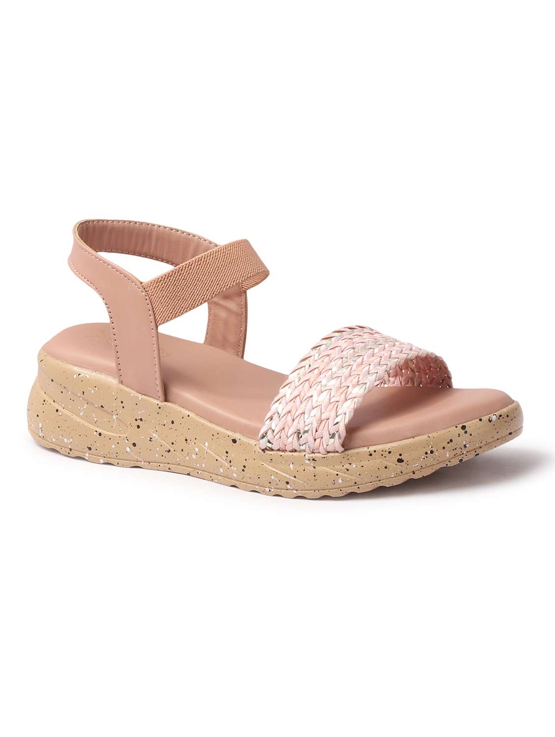 women peach ankle strap wedge - 21918946 -  Standard Image - 2