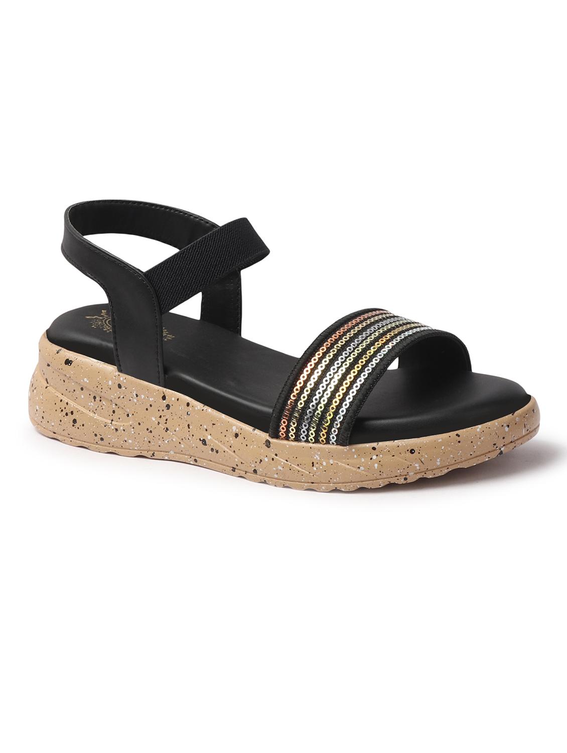 women black ankle strap wedge - 21918949 - Standard Image - 2