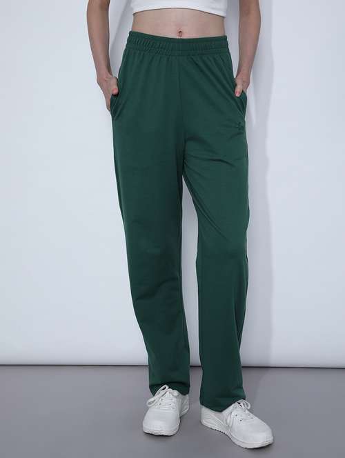 women solid mid rise regular fit track pant - 21919098 -  Standard Image - 0