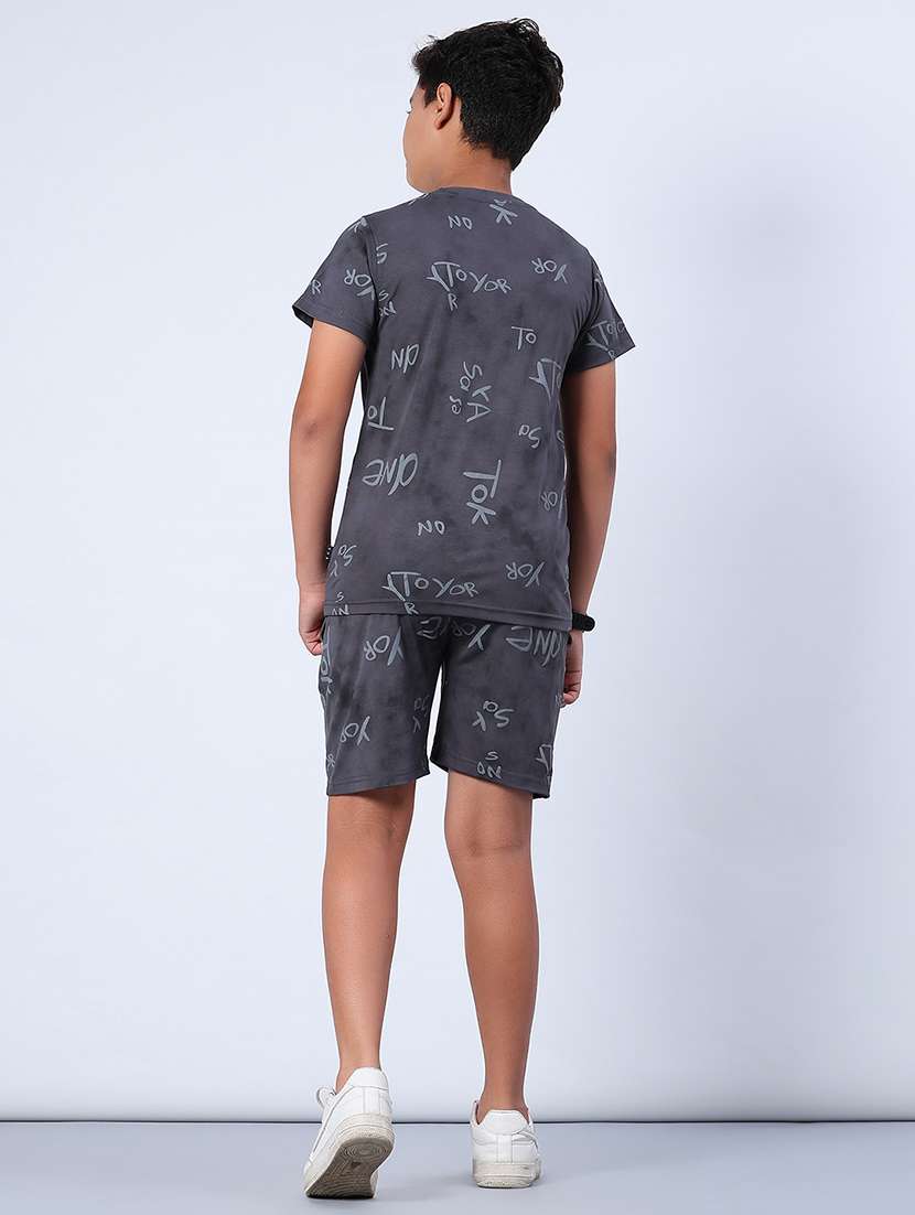 boys printed t-shirt and shorts co-ords set - 21919264 -  Standard Image - 2
