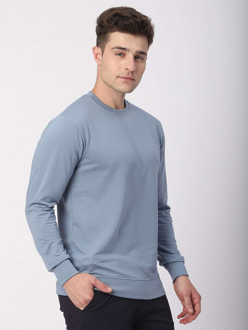 men solid long sleeves regular fit sweatshirt - 21919291 -  Standard Image - 2