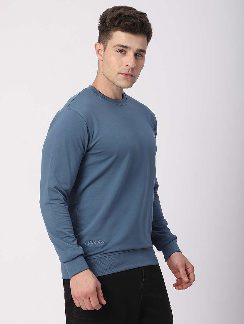 men solid long sleeves regular fit sweatshirt - 21919292 -  Standard Image - 2
