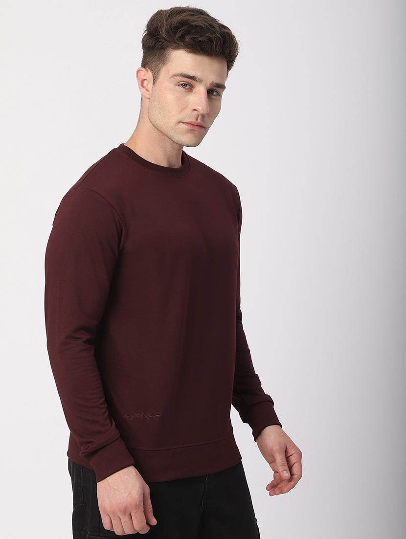 men solid long sleeves regular fit sweatshirt - 21919294 - Standard Image - 2