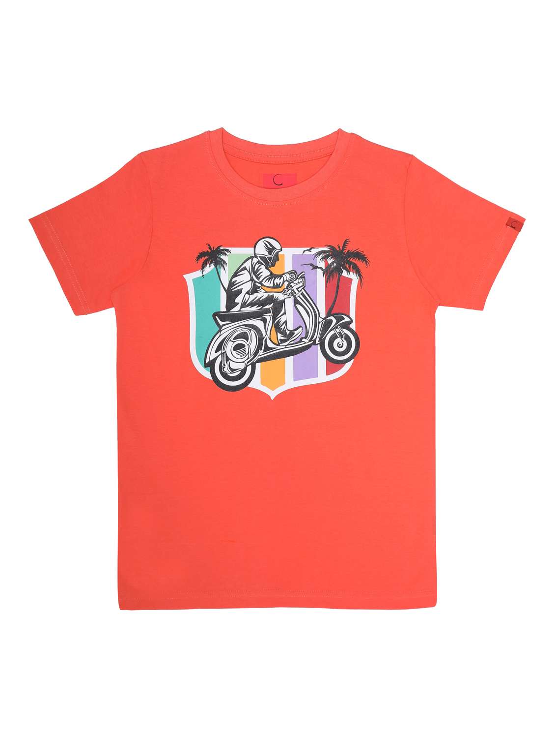 boys printed round neck t-shirt