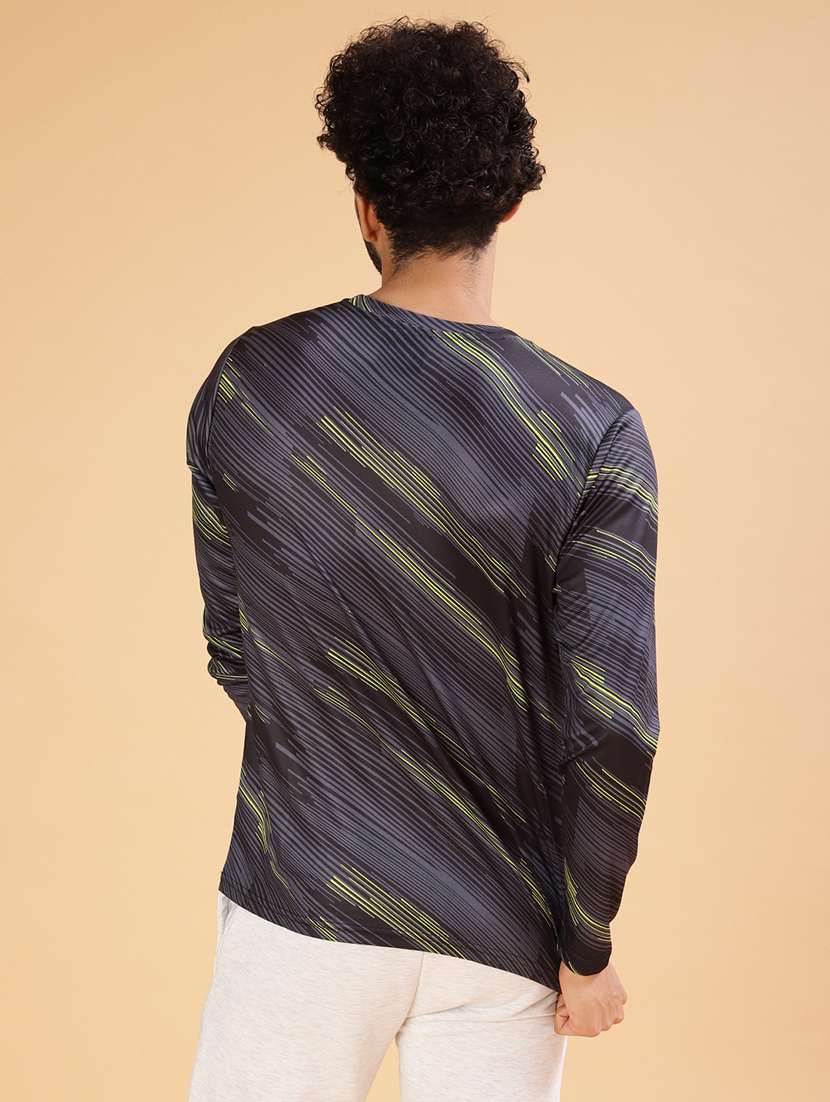 men printed long sleeve slim fit t-shirt - 21919742 - Standard Image - 2