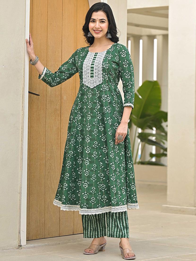 women three quarter sleeve kurta pant with dupatta set - 21919875 - Standard Image - 2