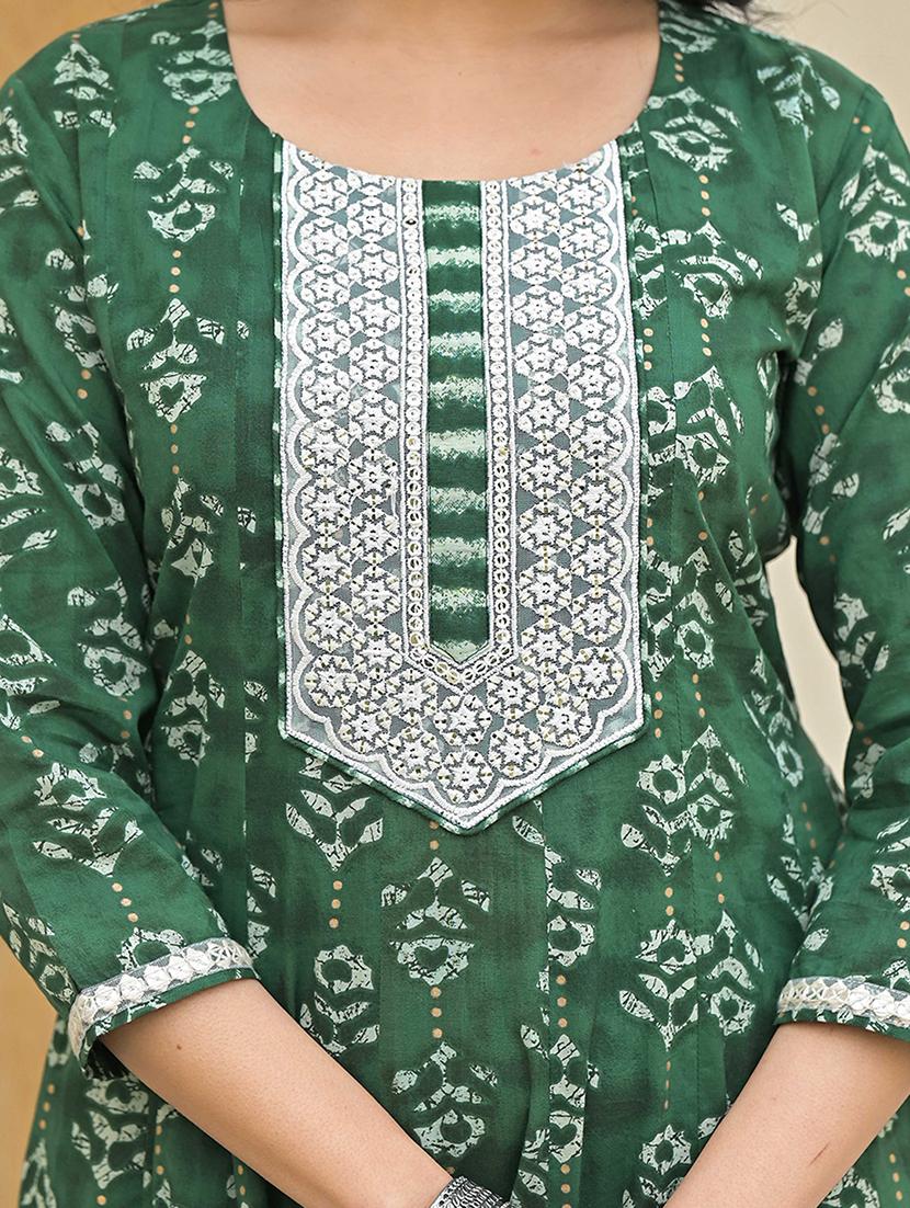 women three quarter sleeve kurta pant with dupatta set - 21919875 - Standard Image - 7