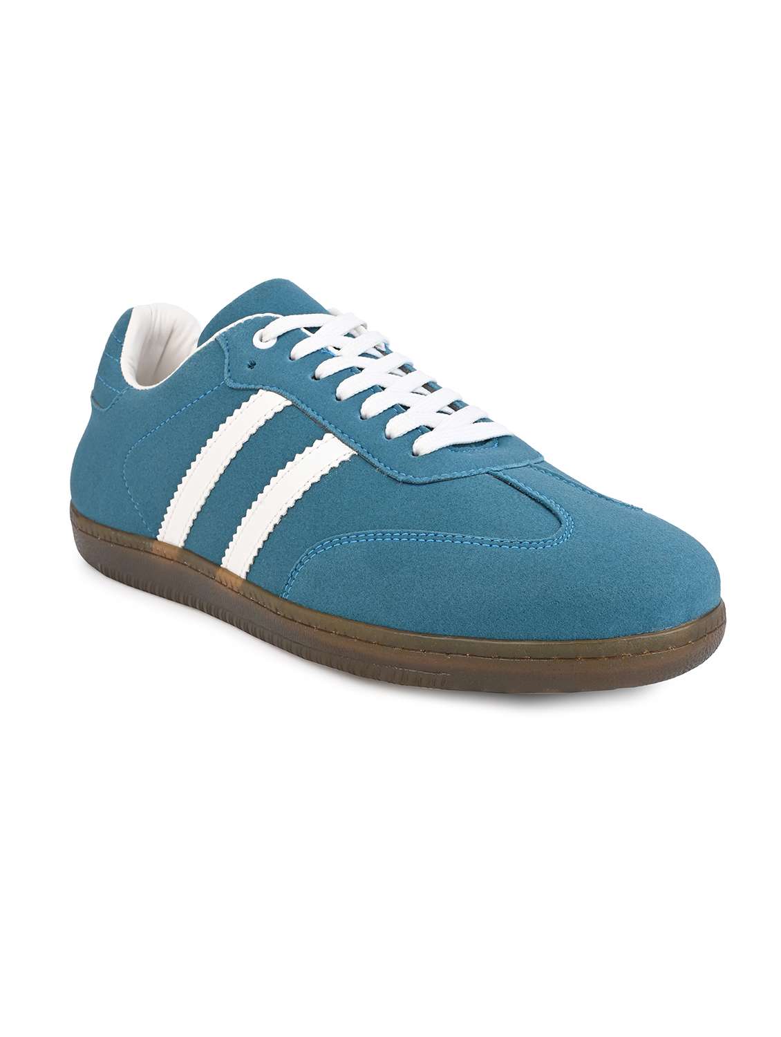 men blue solid lace up sneaker - 21919910 -  Standard Image - 2