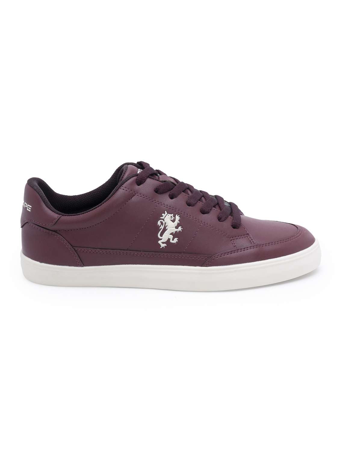 women maroon lace-up sneaker - 21920090 - Standard Image - 2